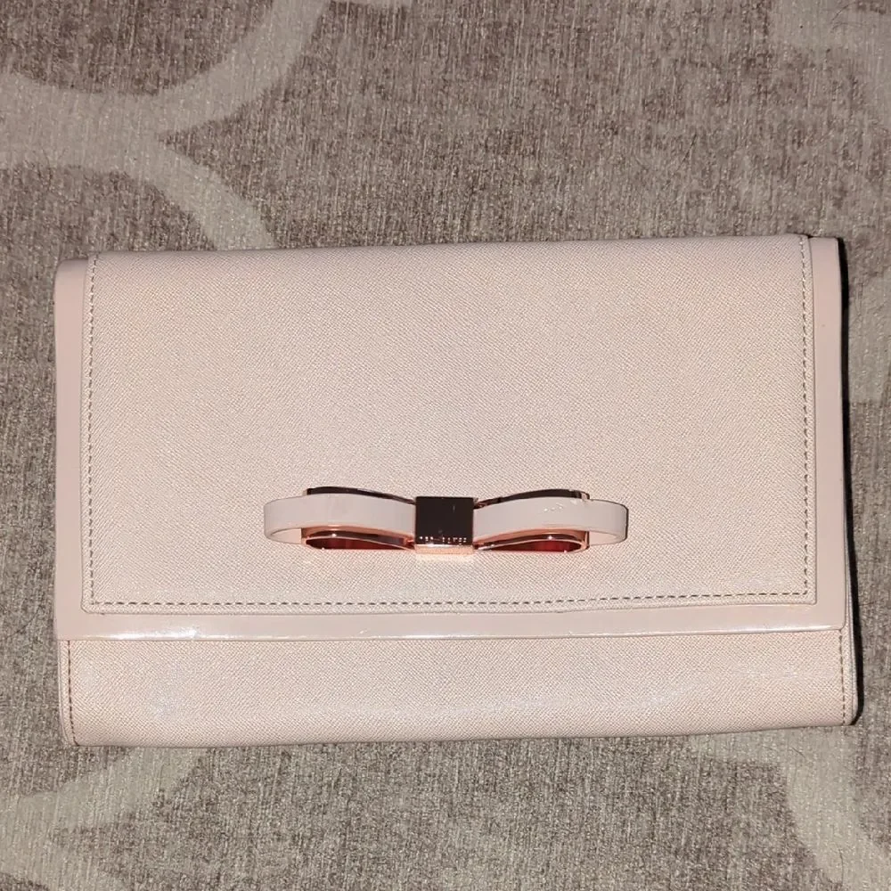 Ted Baker Chic Blush Clutch with Bow Detail